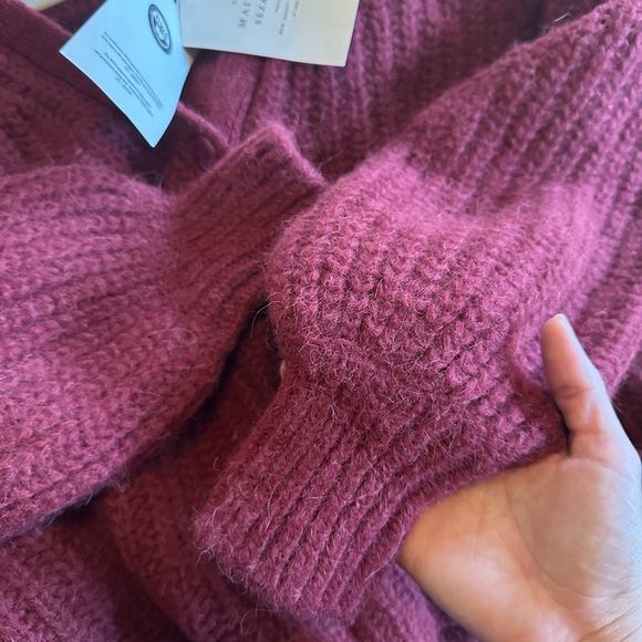 Sezane Gilet Basile Cardigan - Grenat - Picture 12 of 12